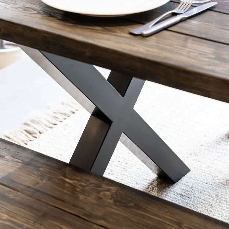 Chunky X-Frame Industrial legs | 71cm Table