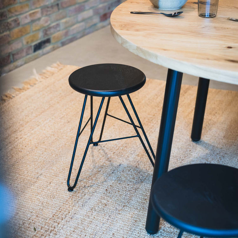 Hairpin Stool, Oak