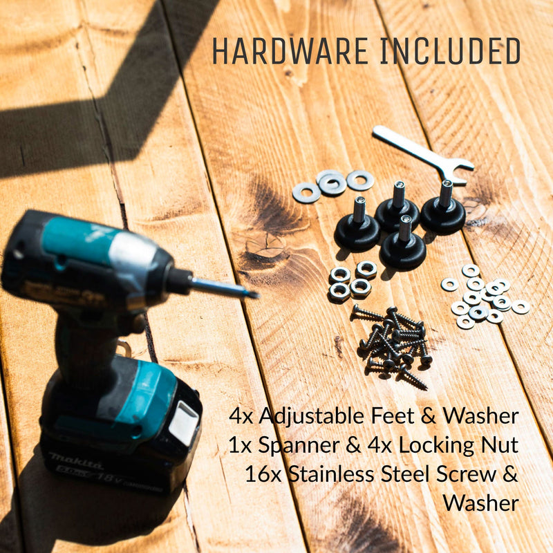 A-Frame Industrial legs, with Outdoor Hardware Pack | 71cm Table