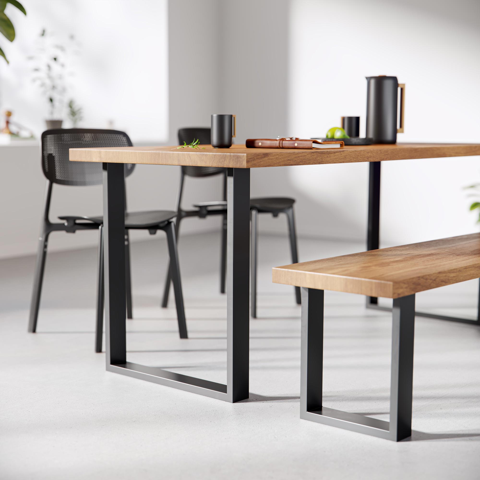 Square Industrial legs | 71cm Table