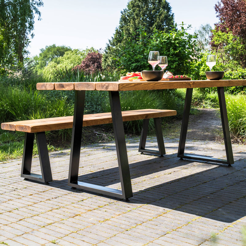 Trapezium Industrial Legs, with Outdoor Hardware Pack | 40cm Bench