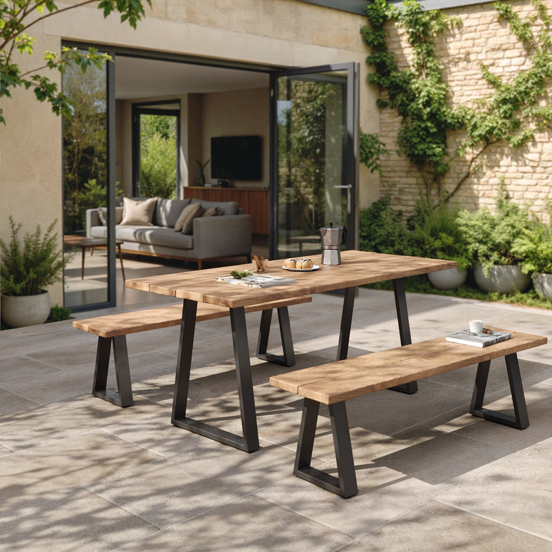 Trapezium Industrial Legs, with Outdoor Hardware Pack | 71cm Table