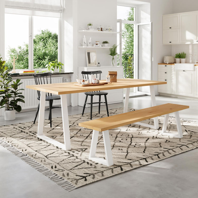 Trapezium Industrial legs | 71cm Table Wide