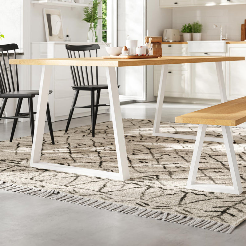 Trapezium Industrial legs | 71cm Table Wide