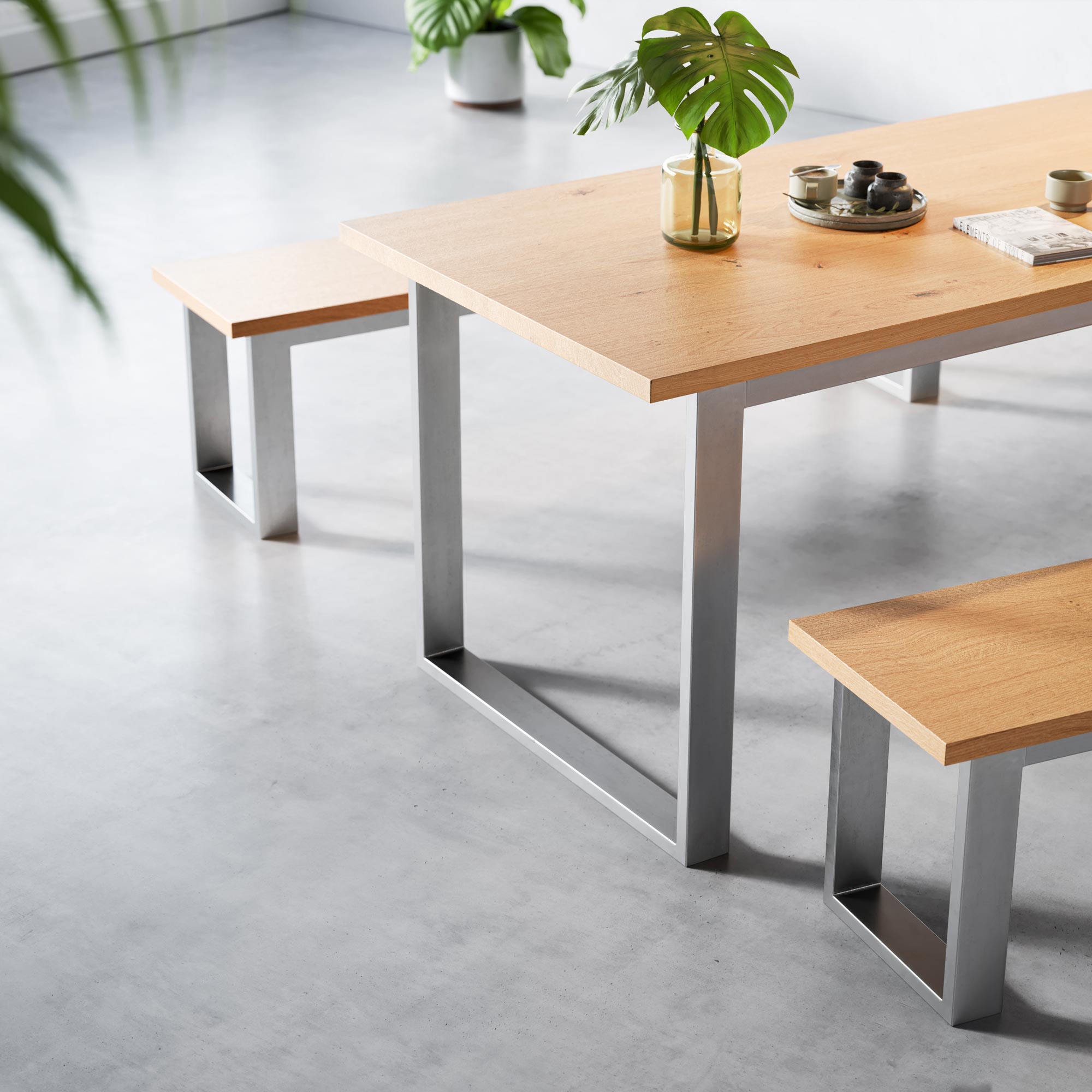 Square Industrial Frame | 40cm Bench