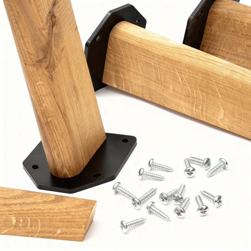 35cm Tapered Oak Table Legs