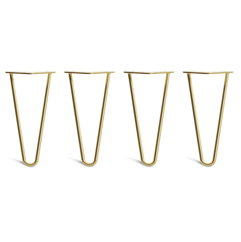 Satin Brass Hairpin Legs