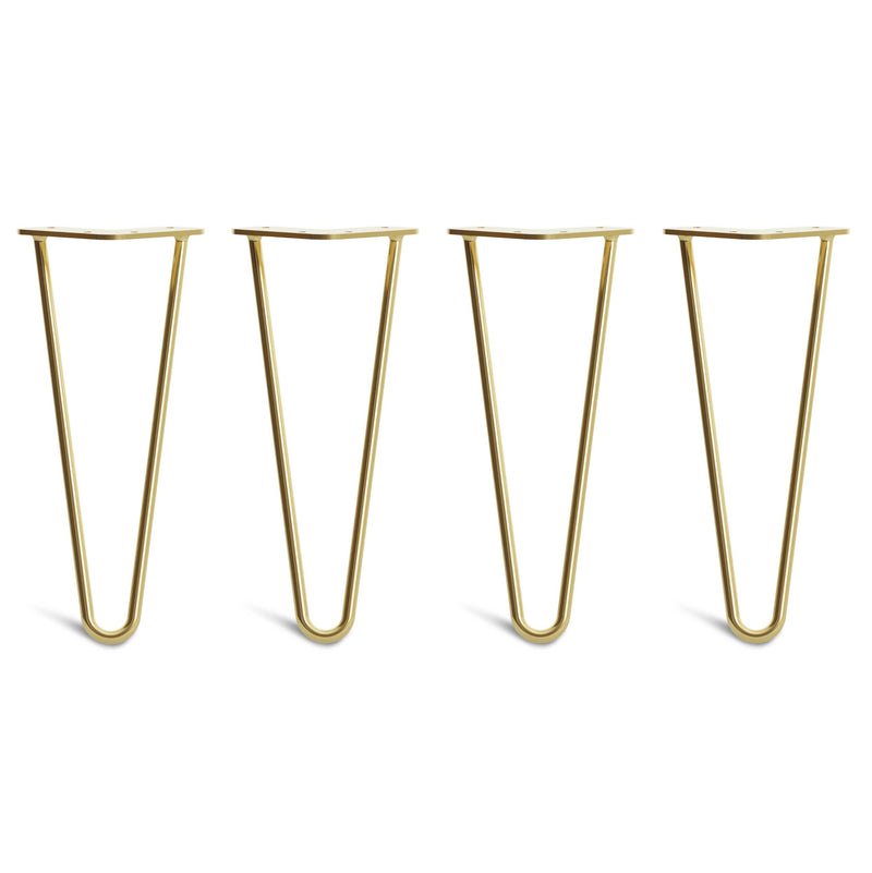 Satin Brass Hairpin Legs