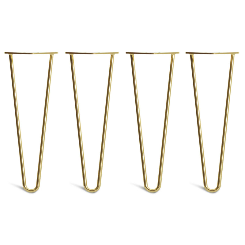 Satin Brass Hairpin Legs