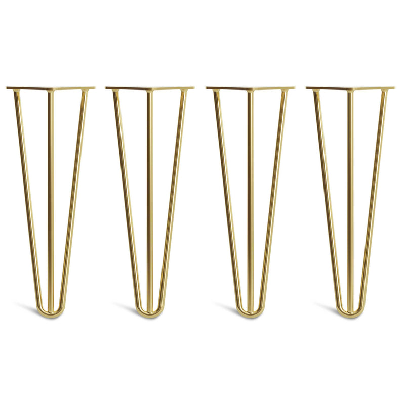 Satin Brass Hairpin Legs