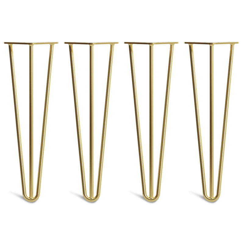 Satin Brass Hairpin Legs