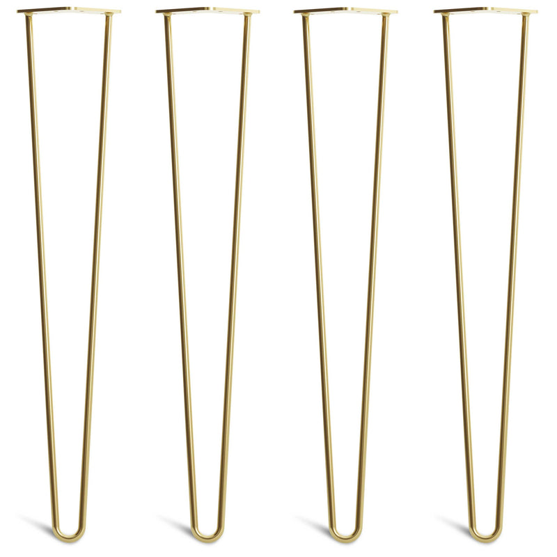 Satin Brass Hairpin Legs