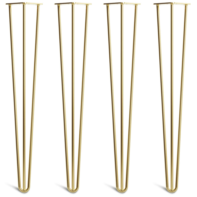 Satin Brass Hairpin Legs