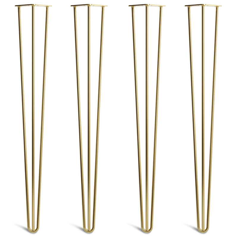Satin Brass Hairpin Legs