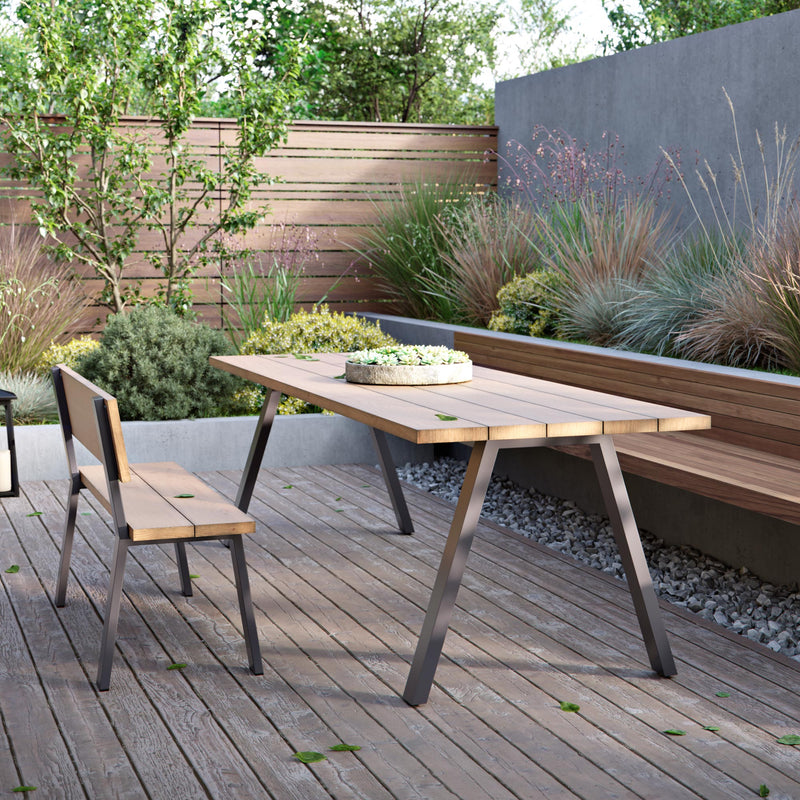 Outdoor Back Bench - The Hairpin Leg Co. Trade