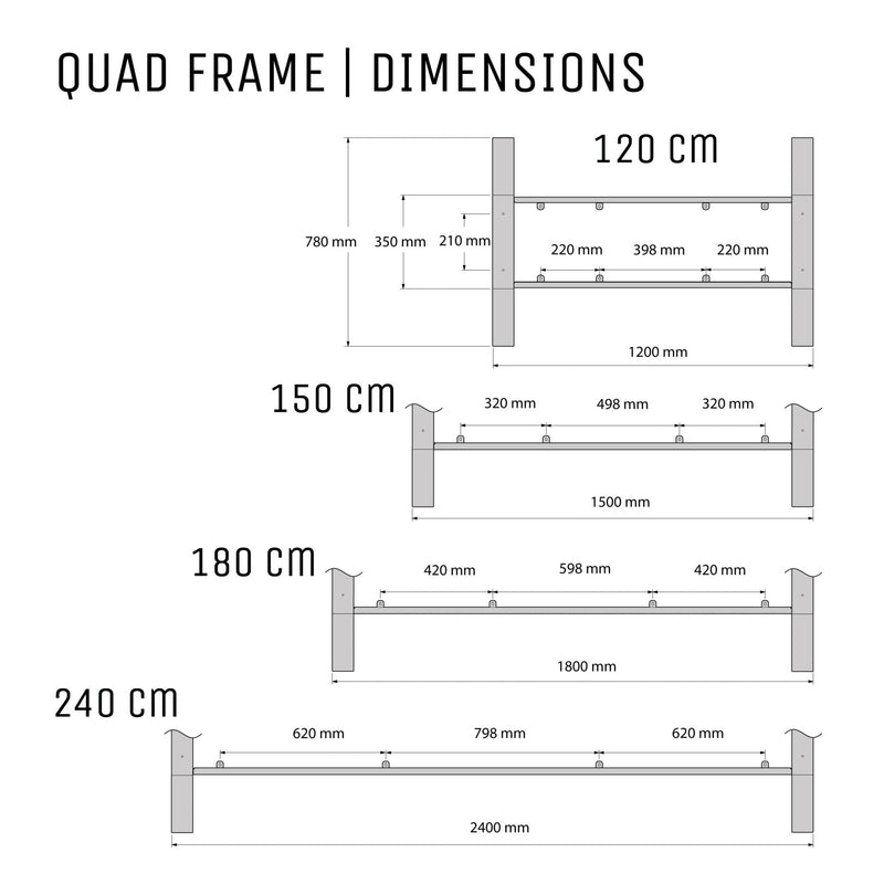 Outdoor Quad Frame - The Hairpin Leg Co. Trade