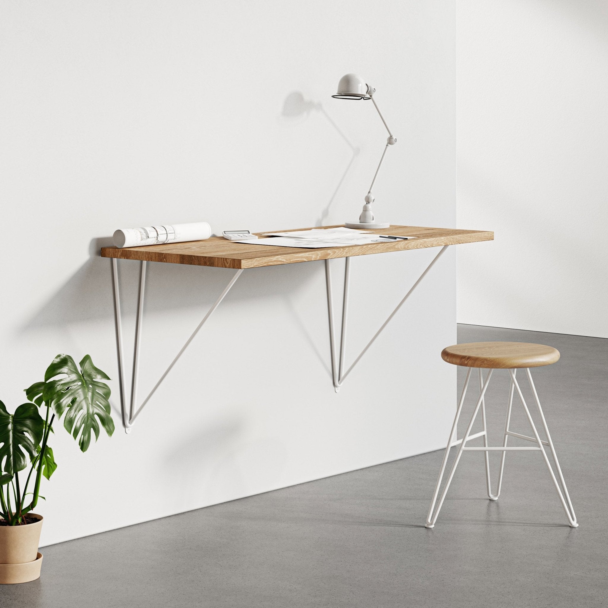 Prism Wall Desk Brackets - The Hairpin Leg Co. Trade