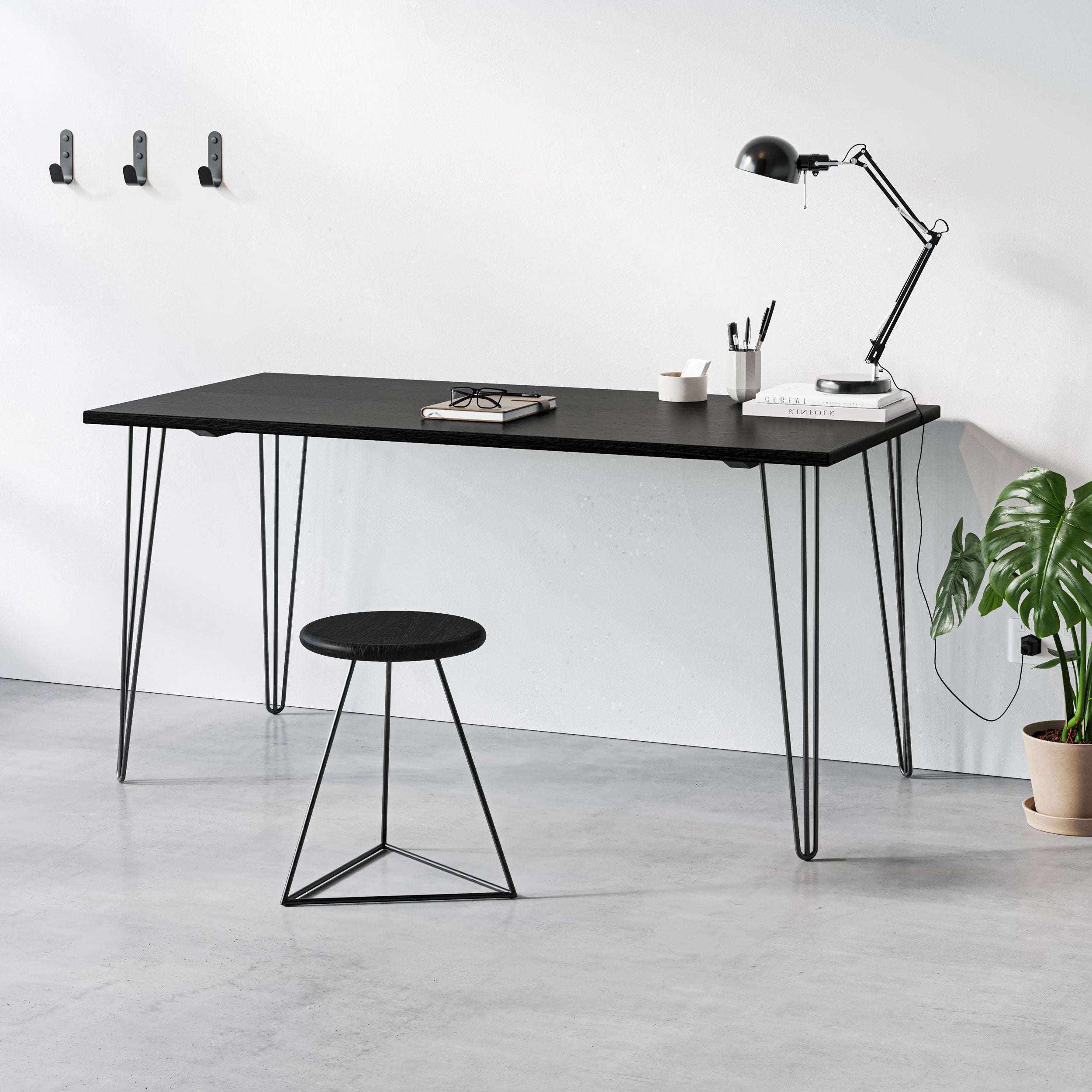 Black Ash Hairpin Table