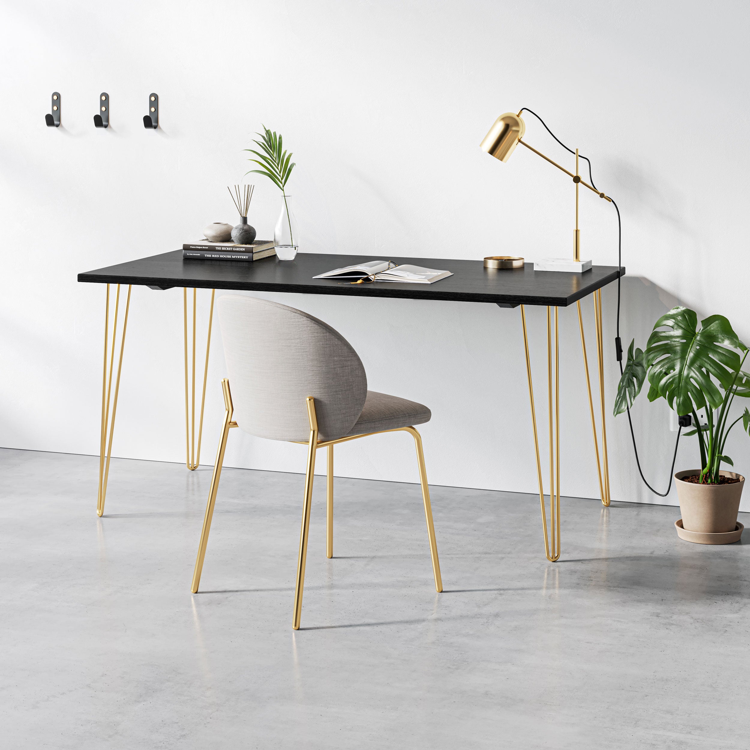 Black Ash Hairpin Table