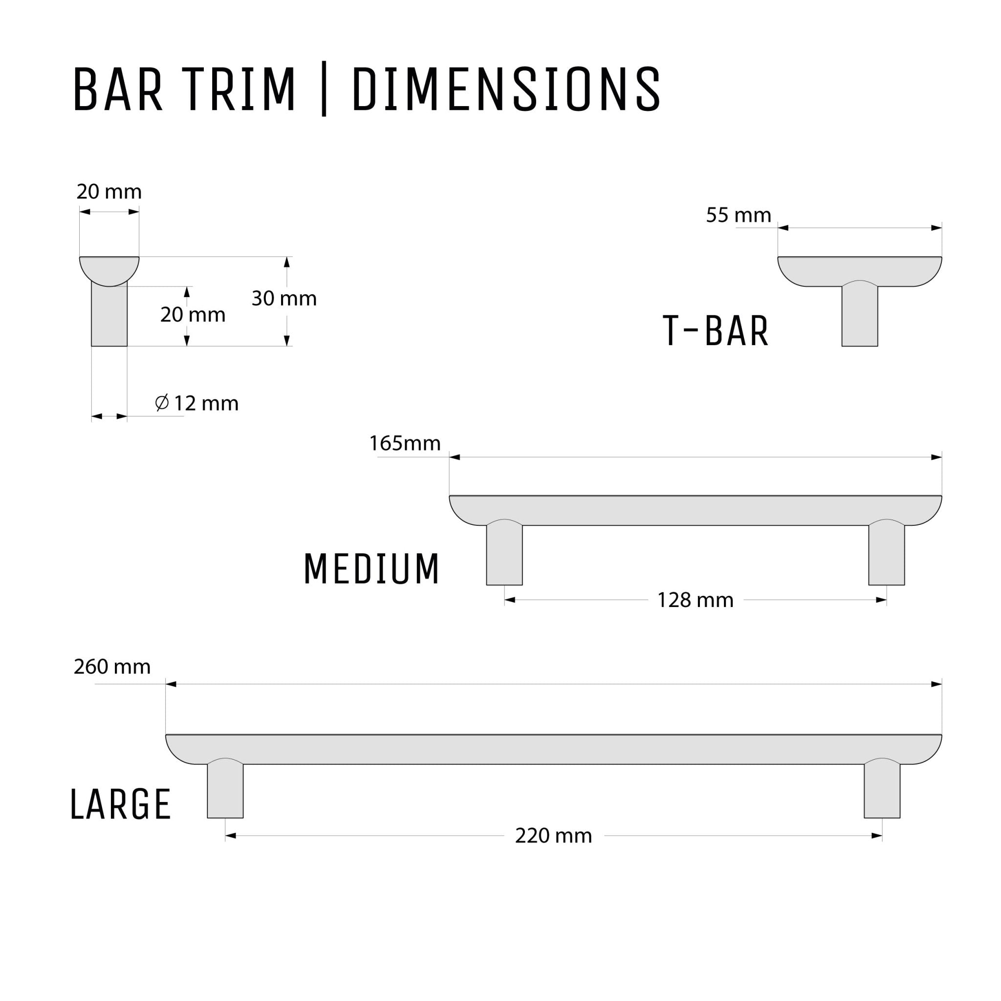 Bar Trim Pull Handle - The Hairpin Leg Co. Trade