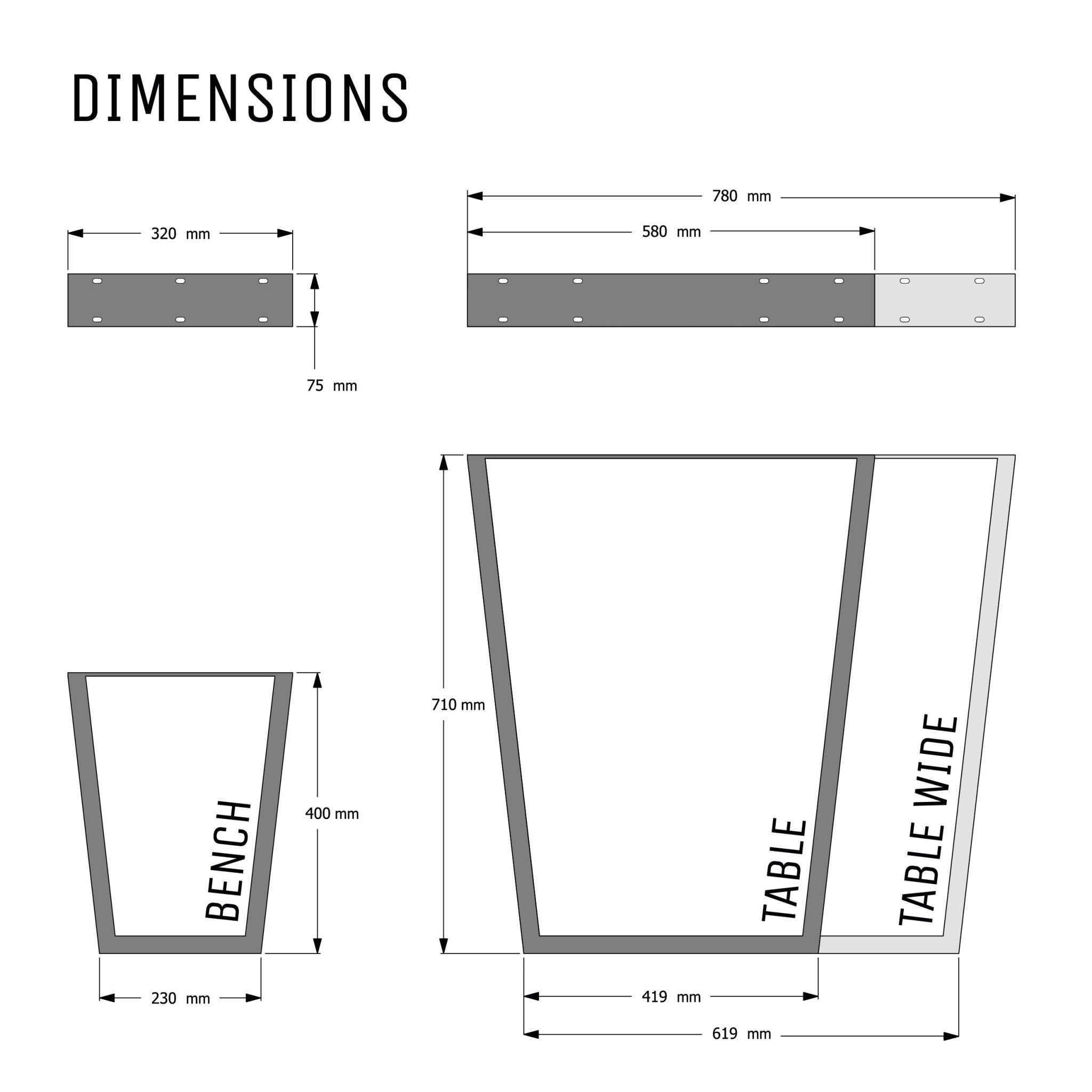 V-Frame Industrial legs - The Hairpin Leg Co. Trade