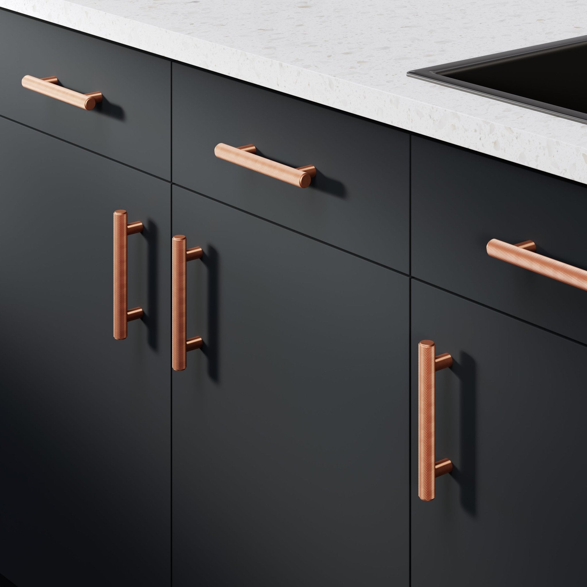 Knurl 15mm Pull Handle - The Hairpin Leg Co. Trade