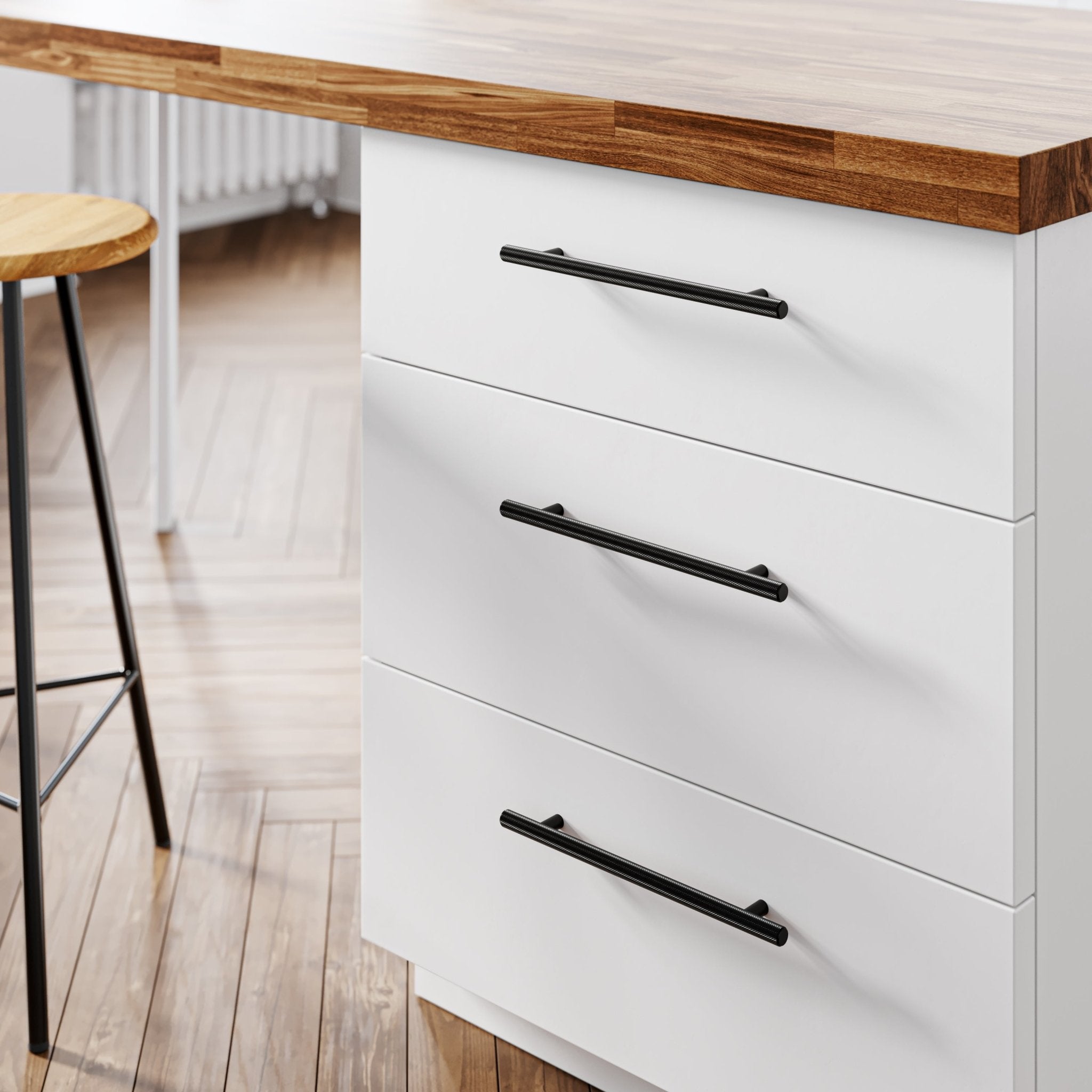 Knurl 15mm Pull Handle - The Hairpin Leg Co. Trade