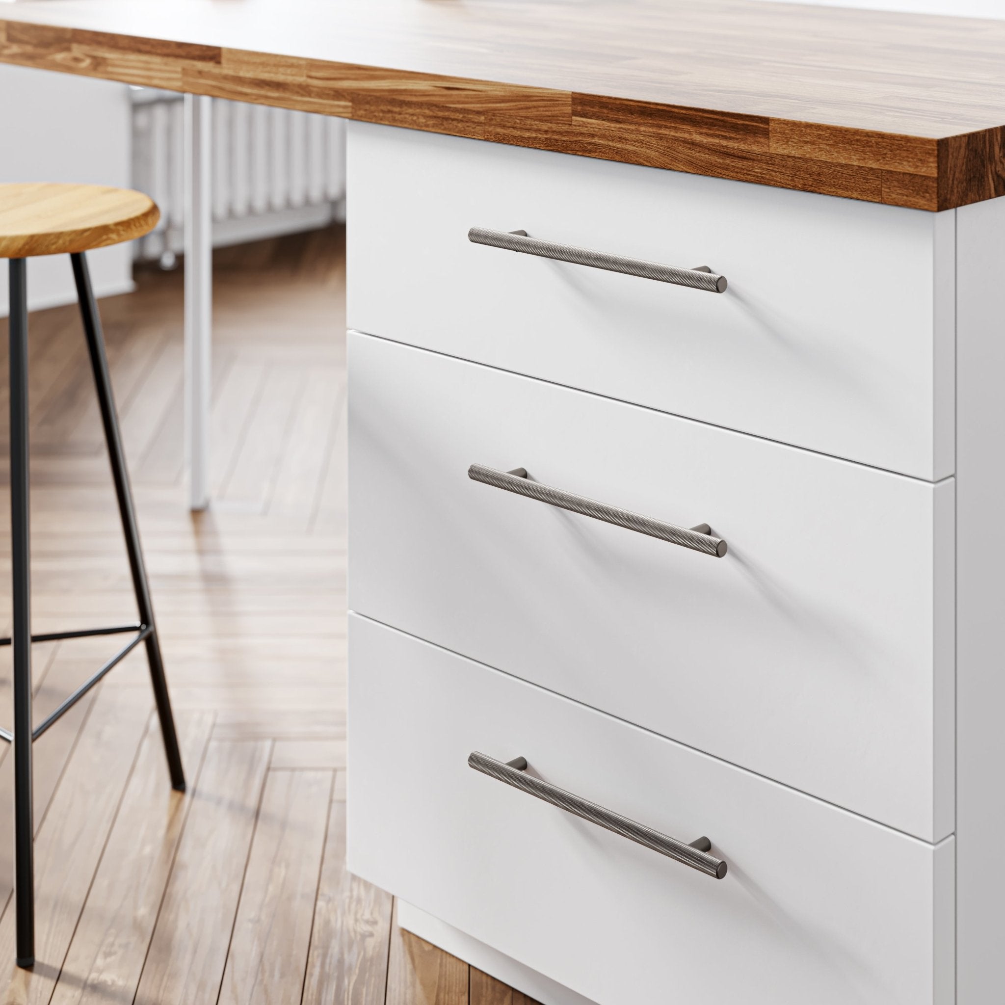 Knurl 15mm Pull Handle - The Hairpin Leg Co. Trade