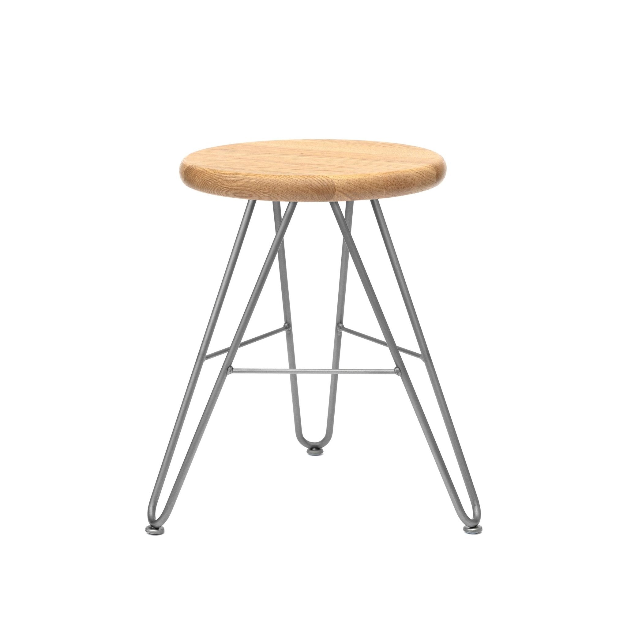 Hairpin Stool, Oak - The Hairpin Leg Co. Trade