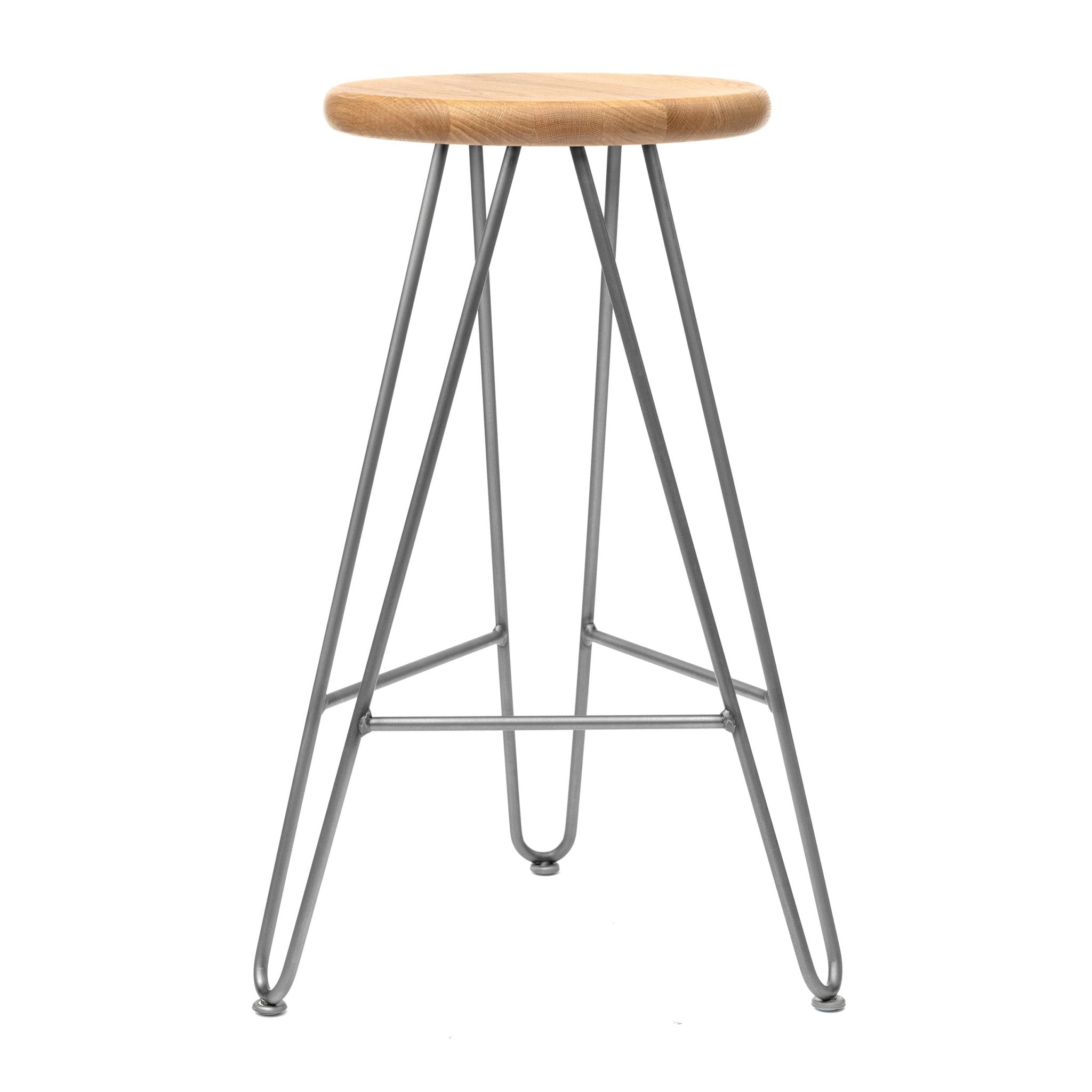 Hairpin Stool, Oak - The Hairpin Leg Co. Trade