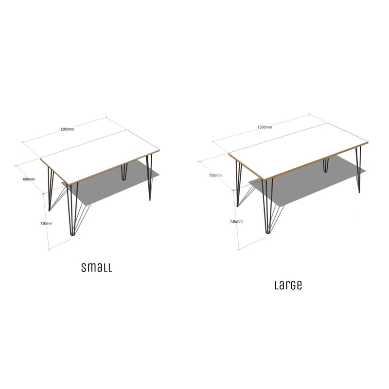 Hairpin Table (White) - The Hairpin Leg Co. Trade