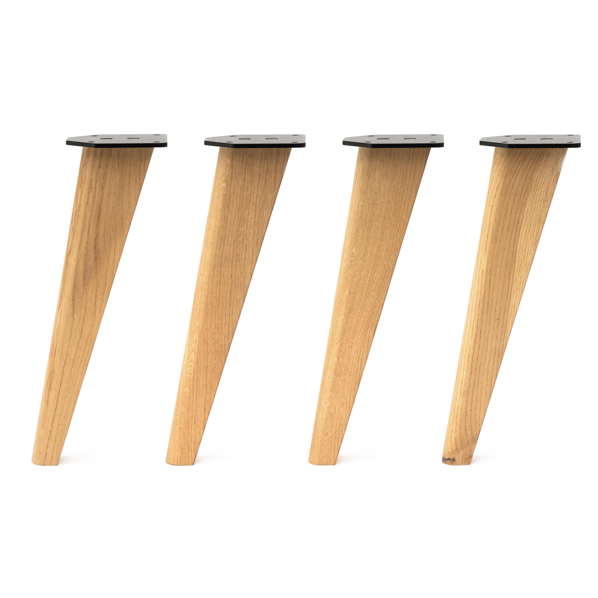 40cm Tapered Oak Table Legs