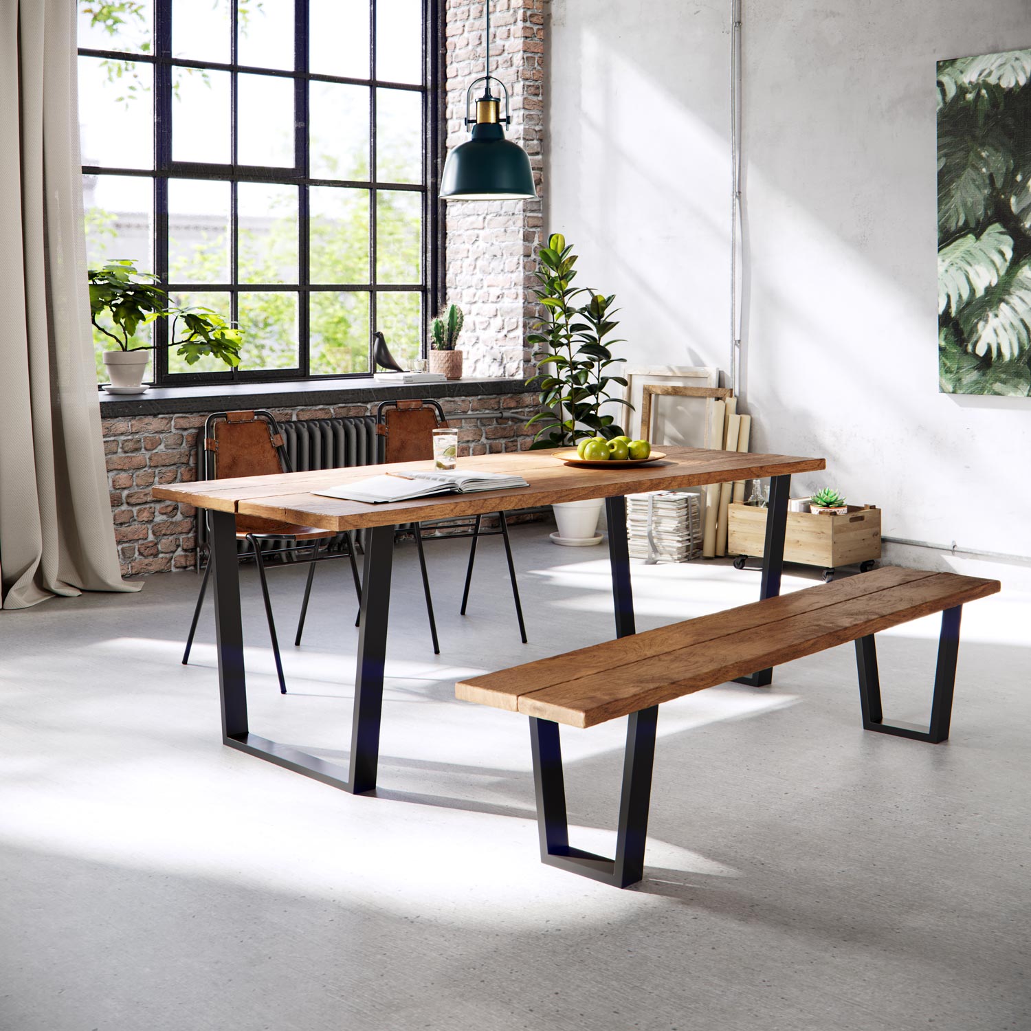 V-Frame Industrial legs | 40cm Bench